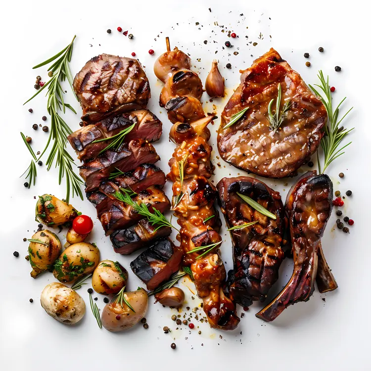 Grilled Meat Platter with Garnish