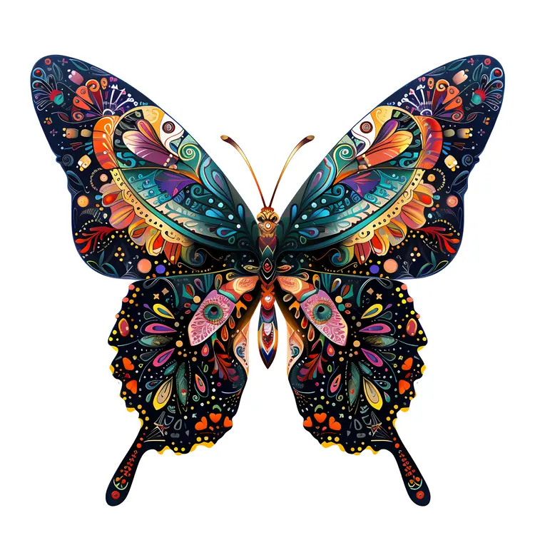 Colorful Butterfly with Intricate Patterns