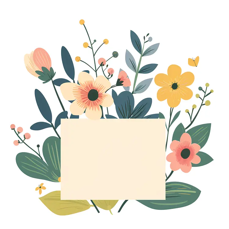Minimalist Floral Card Design