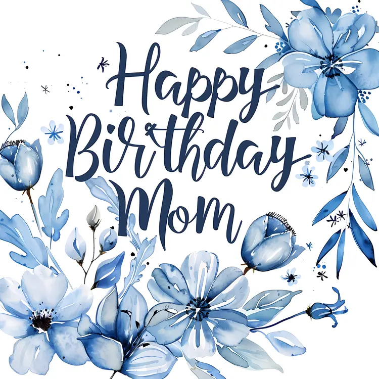 Happy Birthday Mom Floral Card