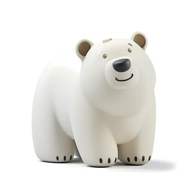 Cute White Bear Cartoon