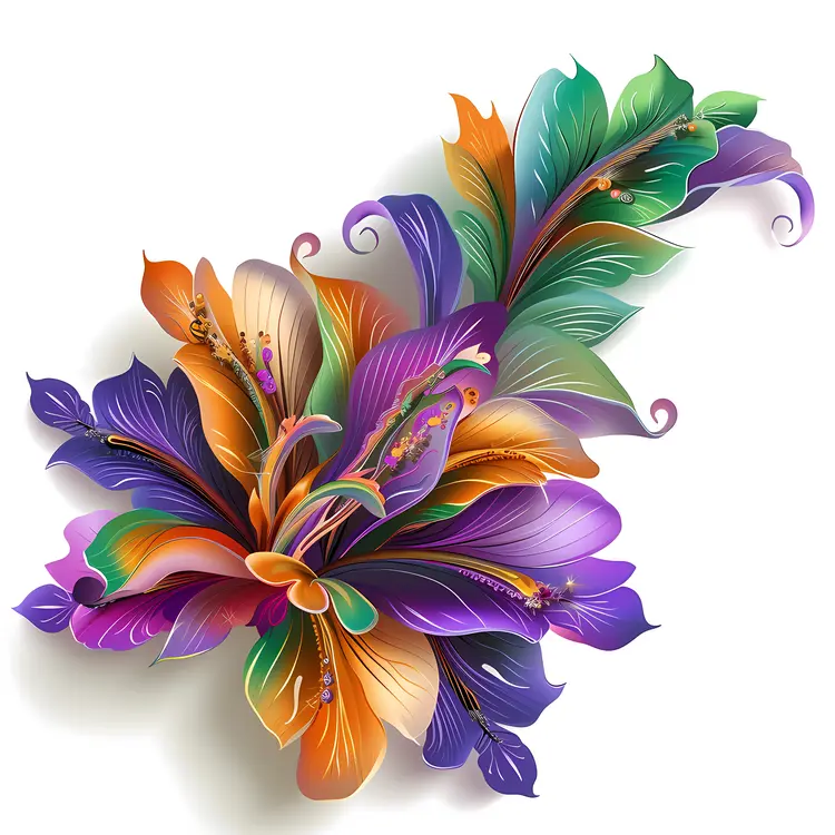 Multicolored Floral Art