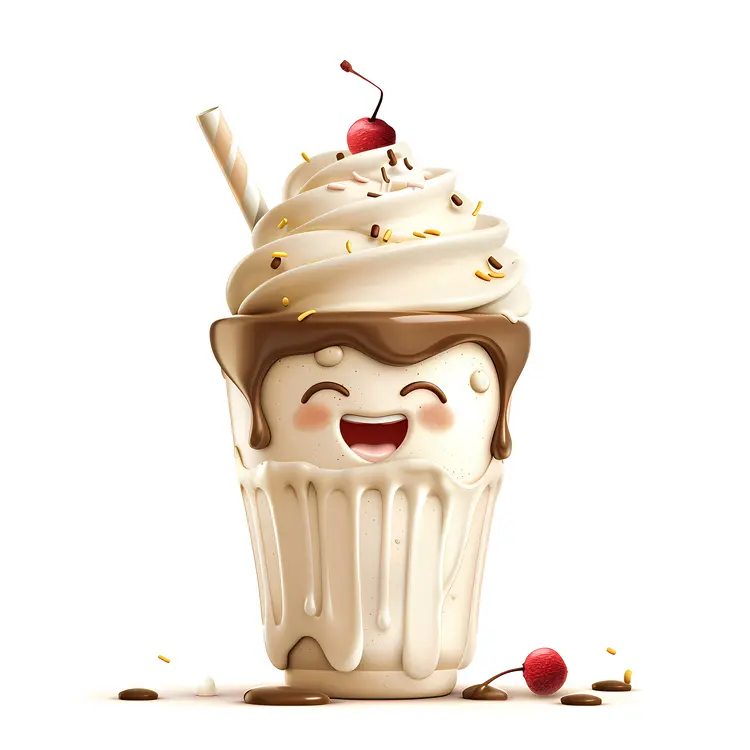 Laughing Milkshake with Cherry