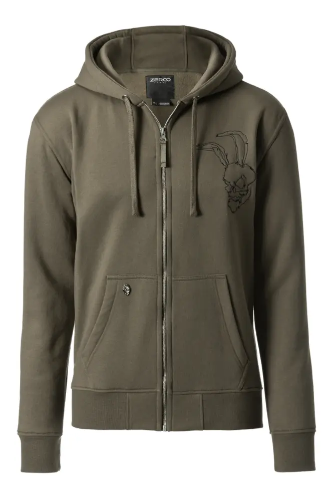 Green Hoodie with Zipper