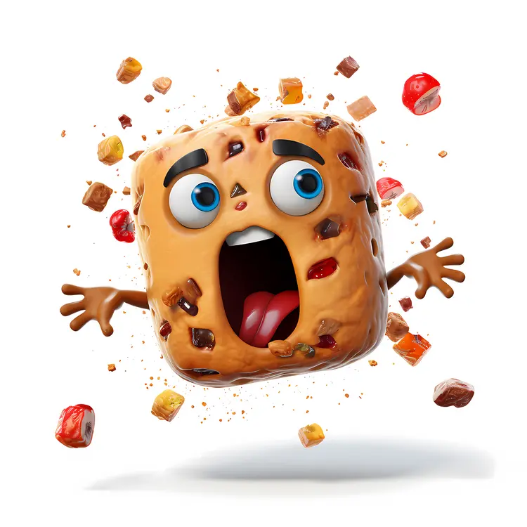 Happy Cute Cake Cartoon