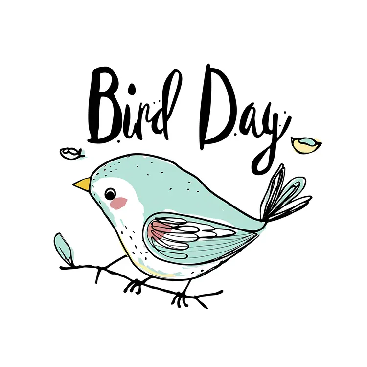 Cute Bird Illustration for Bird Day