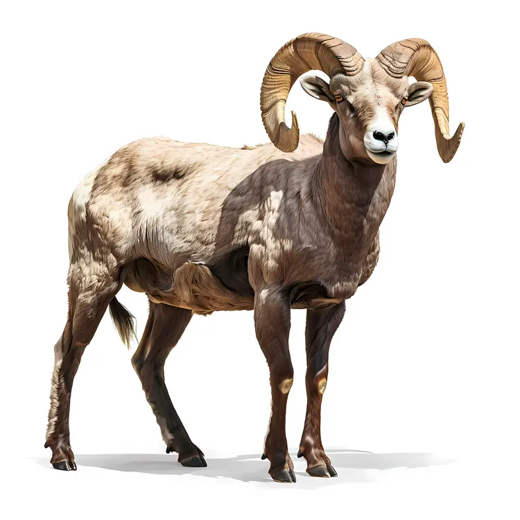 Wild Horned Ram in Nature