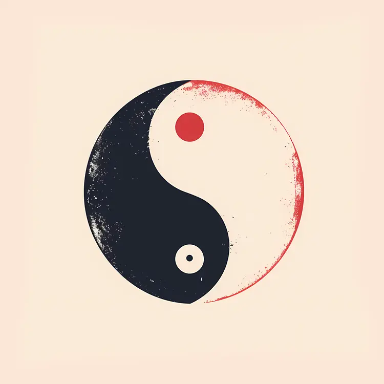 Minimalist Yin Yang Symbol