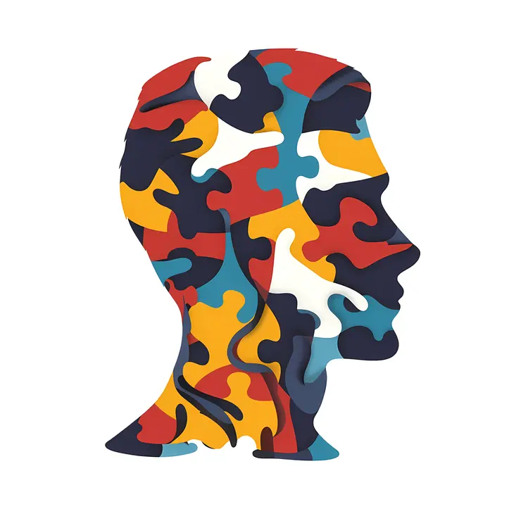 Puzzle Piece Profile Silhouette