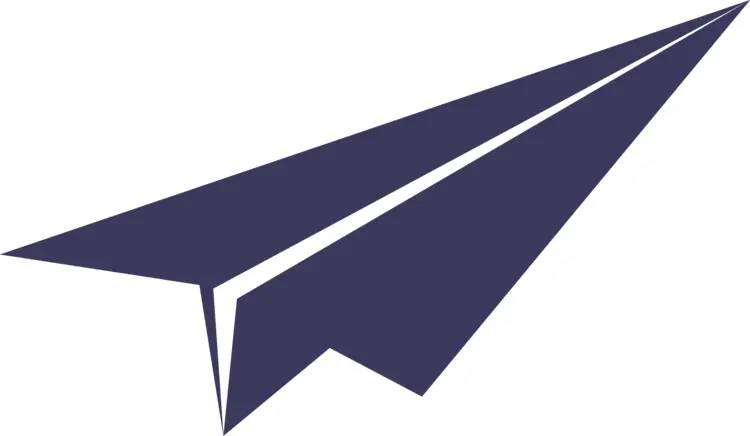 Blue Paper Airplane Illustration