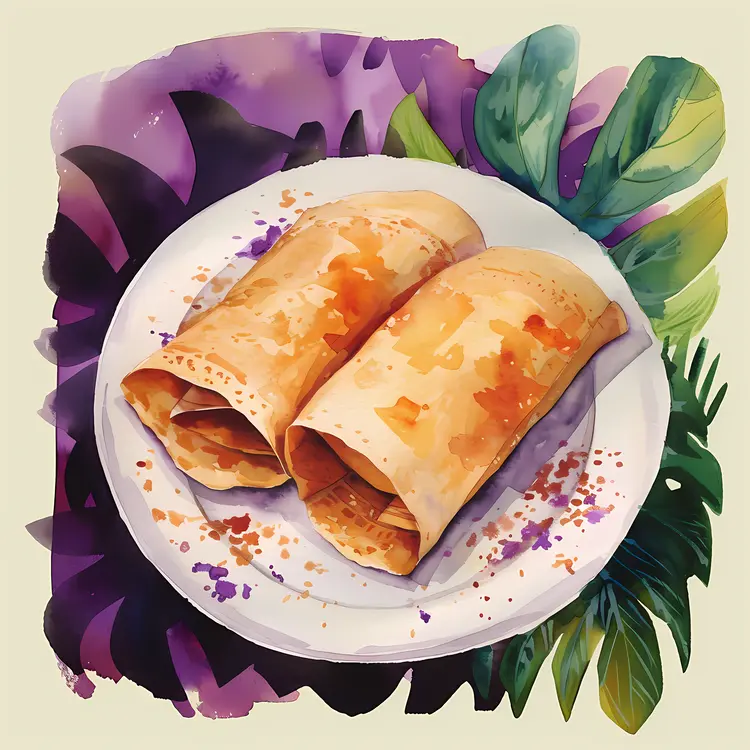 Crepes with Leaves and Sprinkles