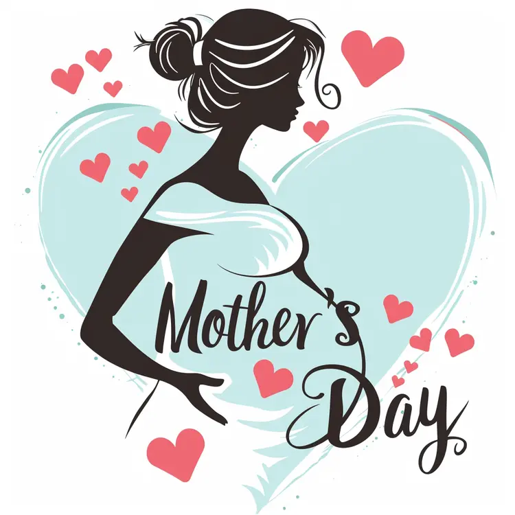 Mother's Day Heart Illustration