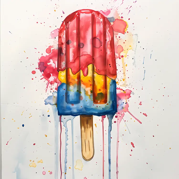 Colorful Melting Popsicle