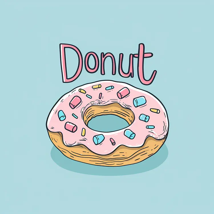 Single Donut with Sprinkles