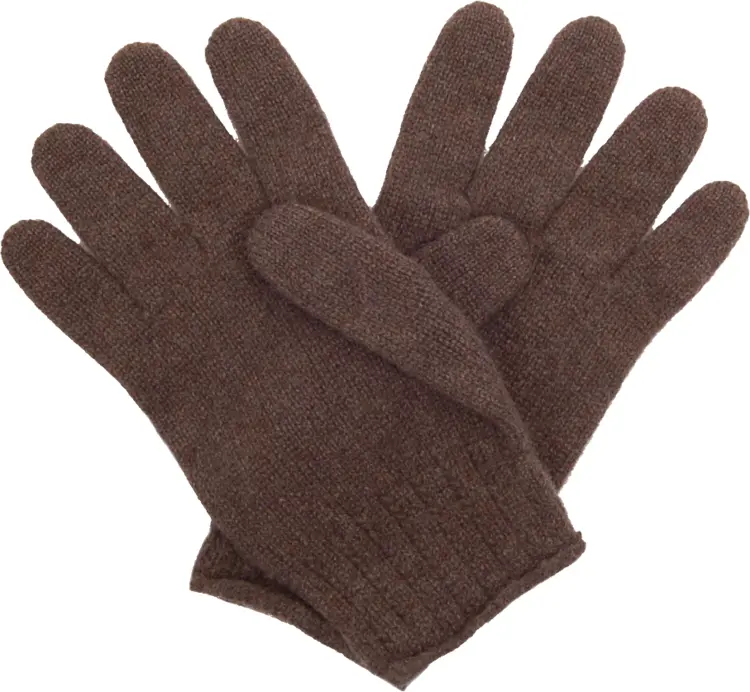 Brown Knitted Winter Gloves