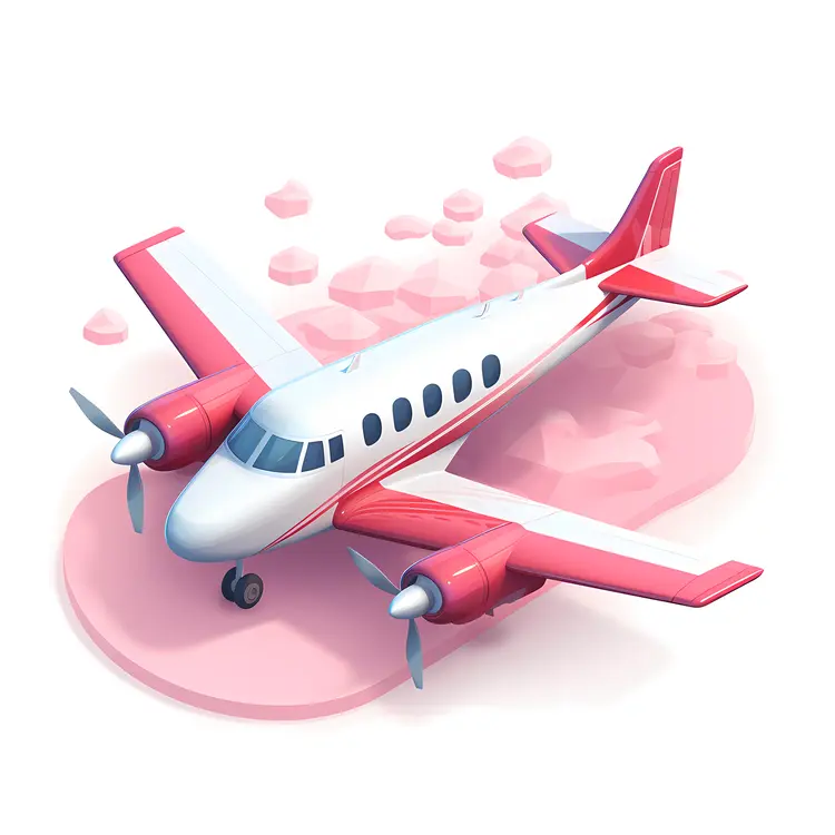 Red and White Propeller Airplane