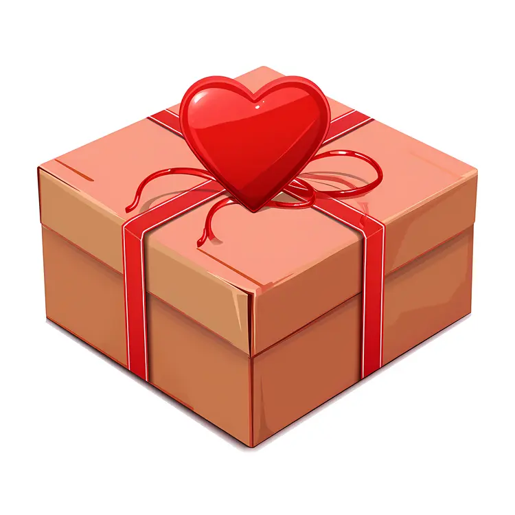 Gift Box with a Heart on Top