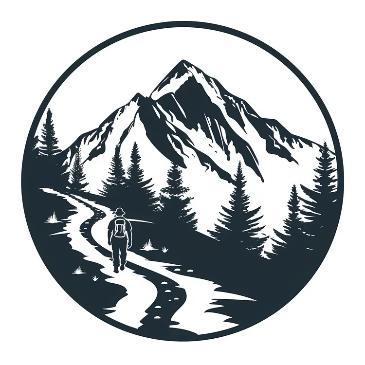 Mountain Hiker in Scenic Landscape