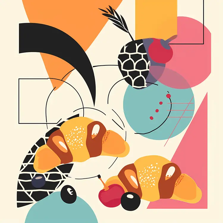 Croissants and Fruits
