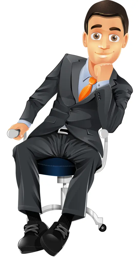 Man in Suit Sitting on Chair