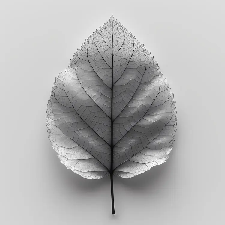 Detailed Leaf with Veins