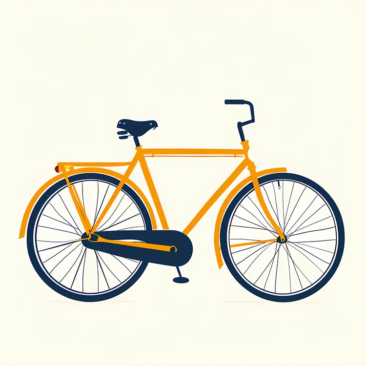 Yellow Bicycle Illustration