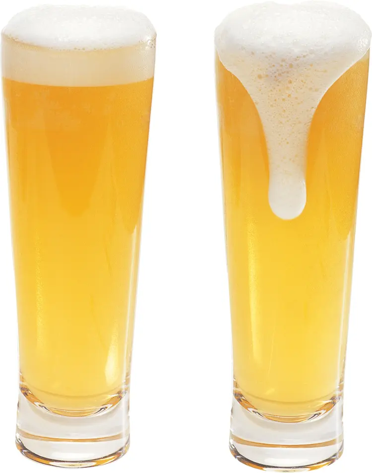 Tall Frothy Beer Glasses
