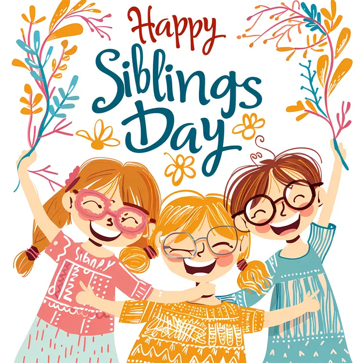 Happy Siblings Day Celebration with Children