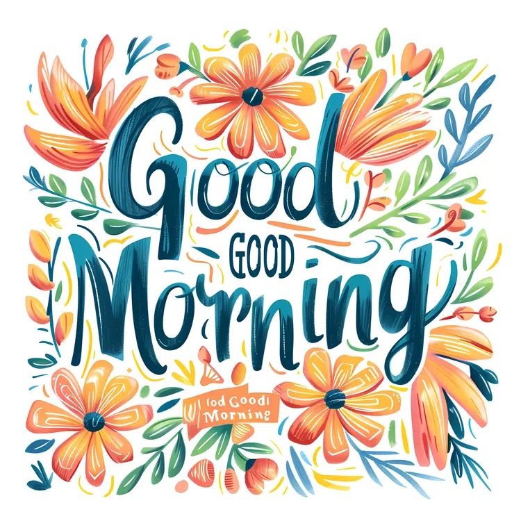 Joyful Floral Good Morning Greeting