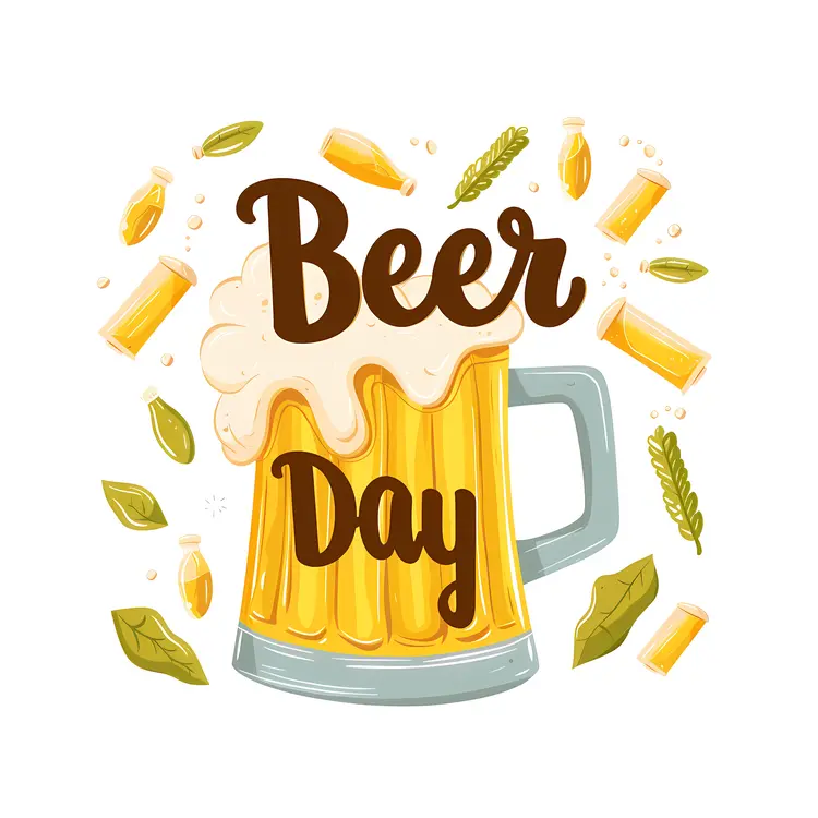 Beer Day Celebration with a Mug of Beer