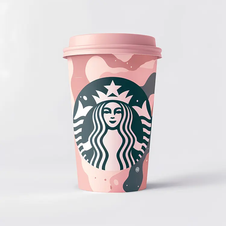 Pink Starbucks Cup with Logo