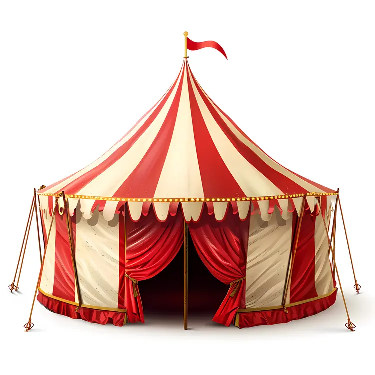 Red and White Circus Tent