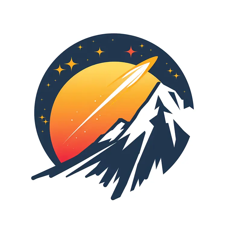 Rocket Launch Over Mountain