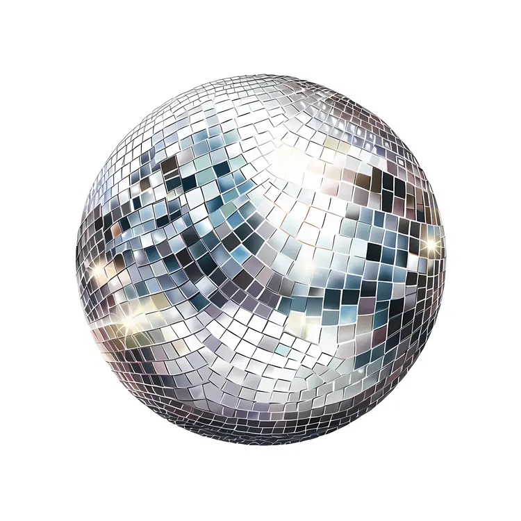 Silver Reflective Disco Ball for Dance