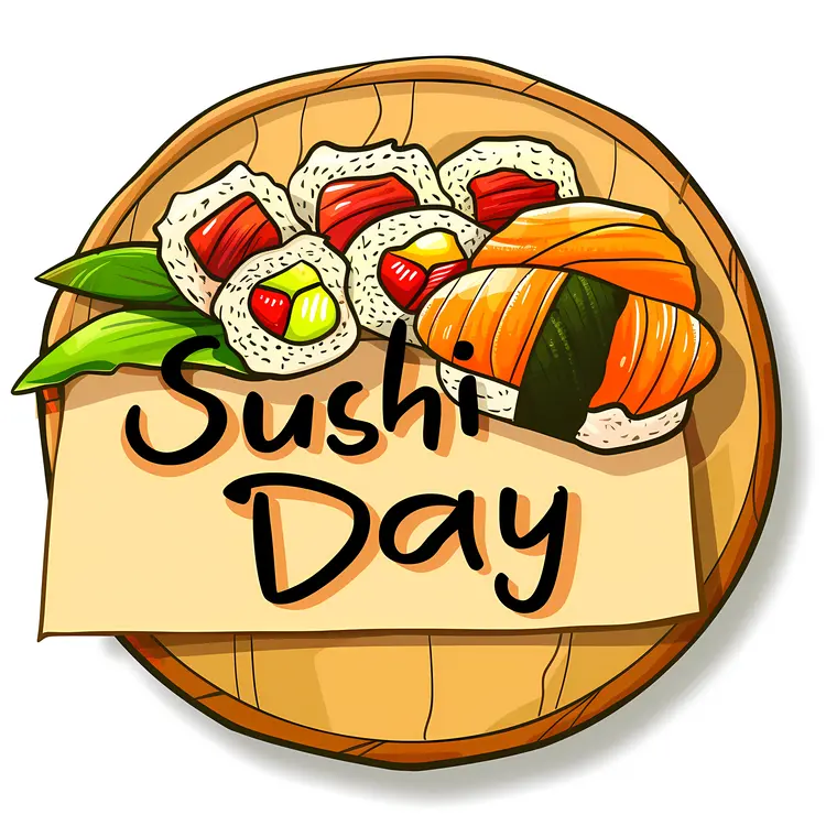 Sushi Day Celebration with Various Sushi Types