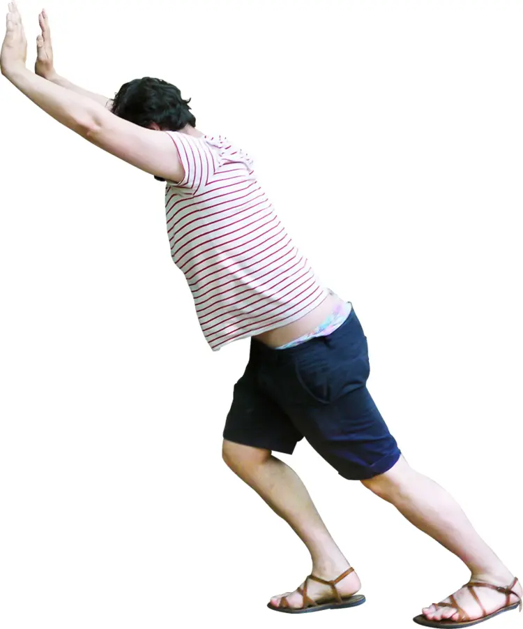 Person Pushing Effortfully
