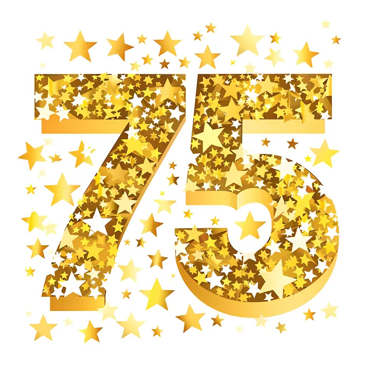 Golden 75 with Stars