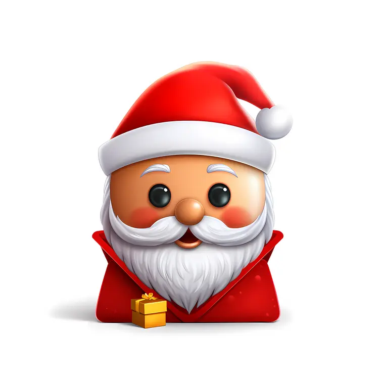 Cute Santa Claus with Gift