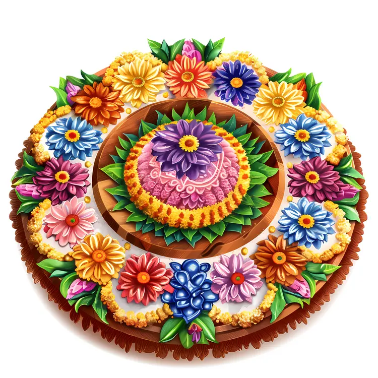 Colorful Floral Mandala Design