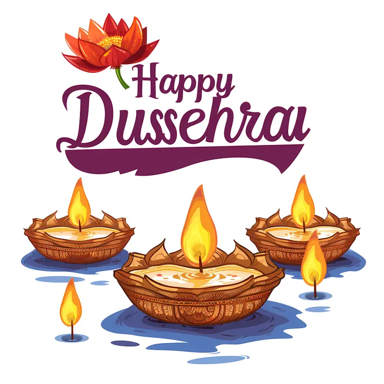 Happy Dussehra with Diya Lamps