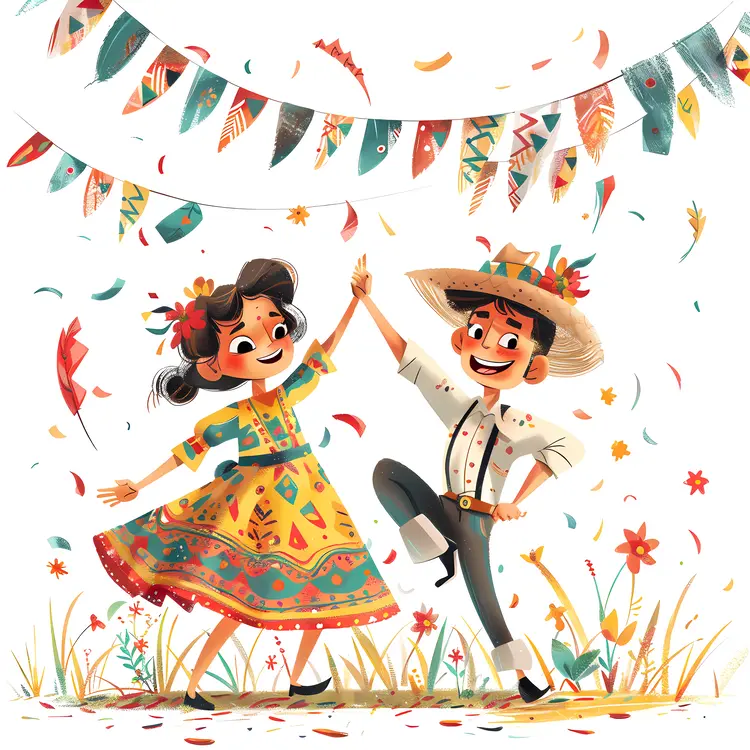 Dancing in Traditional Clothing
