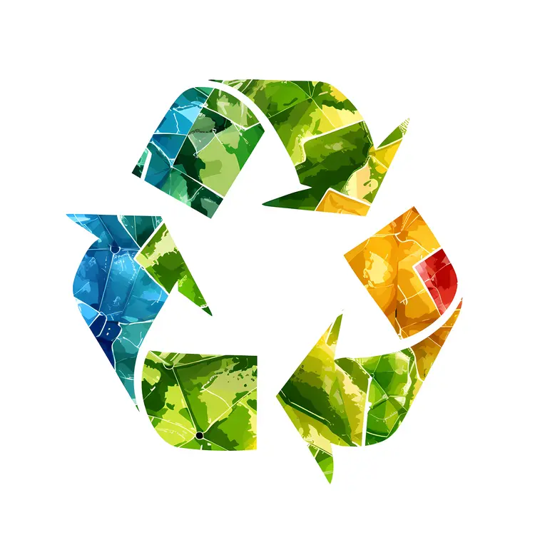 Colorful Recycle Symbol Illustration