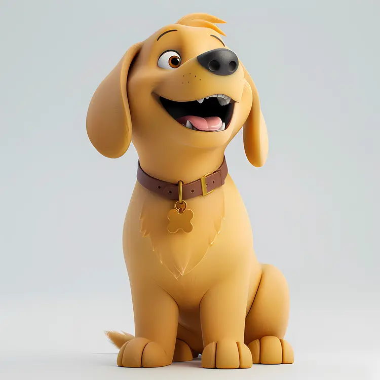Happy Cartoon Dog Illustration