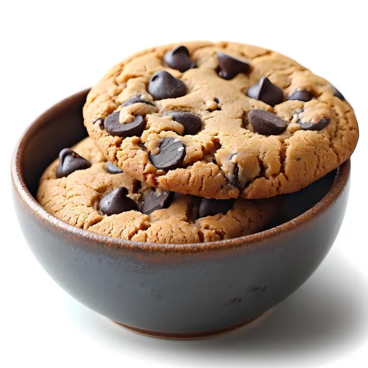 Chocolate Chip Cookies in a Bowl