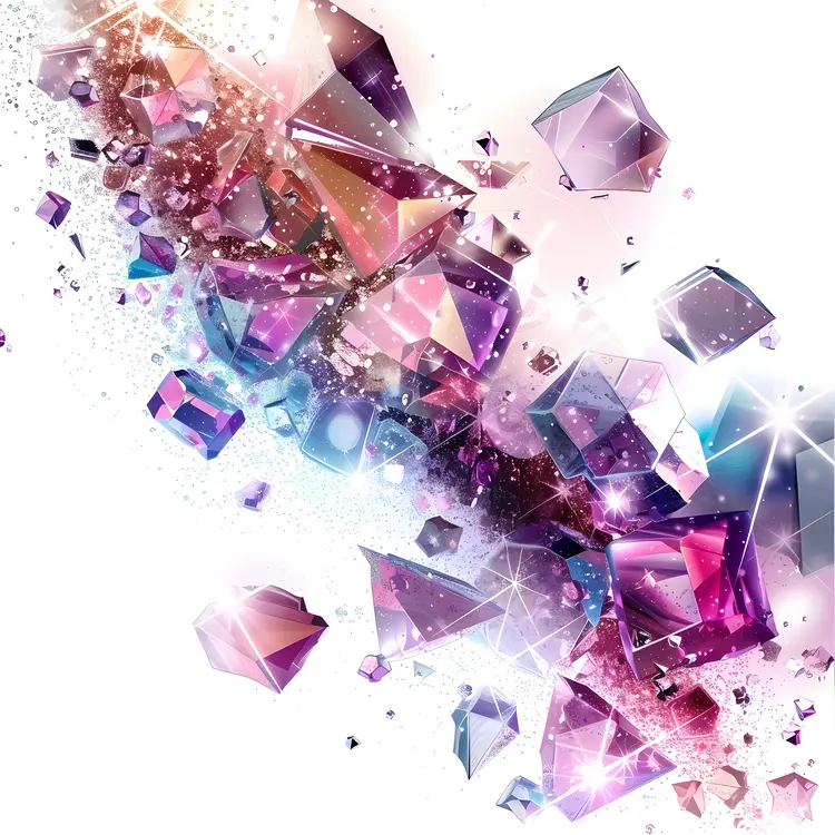 Colorful Crystals in Abstract Art