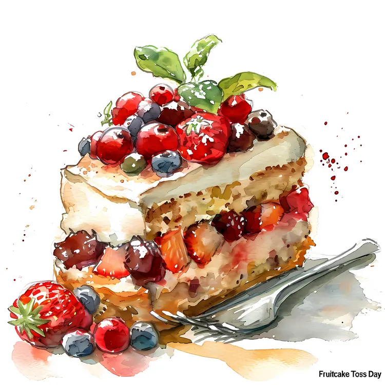 Fruitcake with Berries for Fruitcake Toss Day