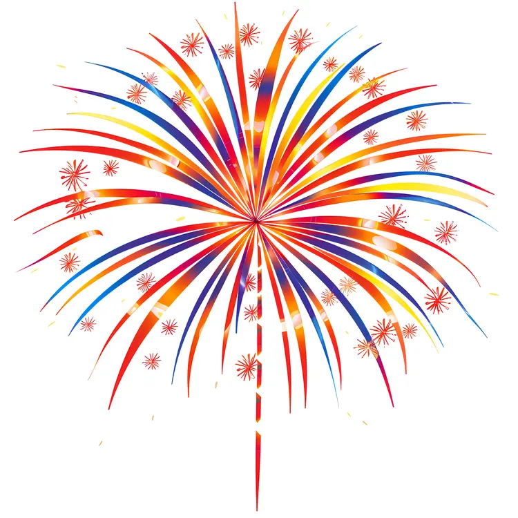 Bright Colorful Firework Display