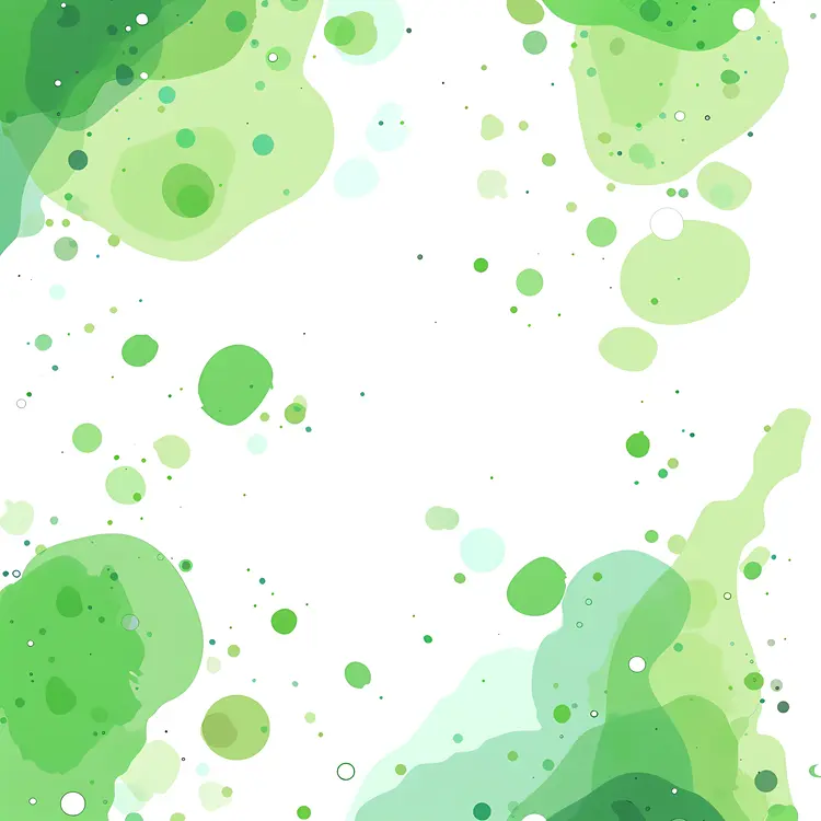 Dynamic Green Splatter Abstract Art