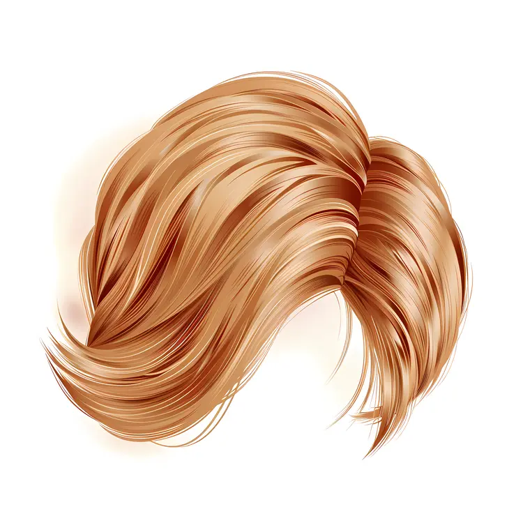 Light Brown Wavy Hair Illustration