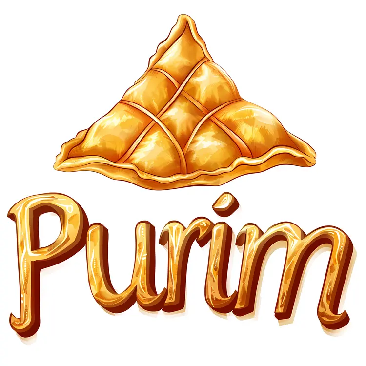 Golden Hamantaschen for Purim Celebration